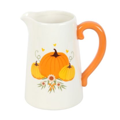 Autumn Pumpkin Ceramic Flower Jug - Image 4