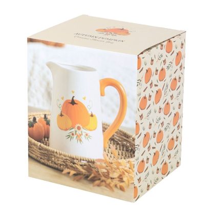 Autumn Pumpkin Ceramic Flower Jug - Image 5