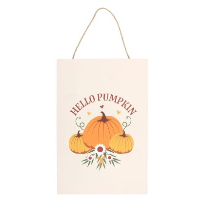 Autumn Days Hello Pumpkin Hanging Sign - Image 2