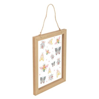 Floral Bug Print Glass Wall Hanging - Image 3