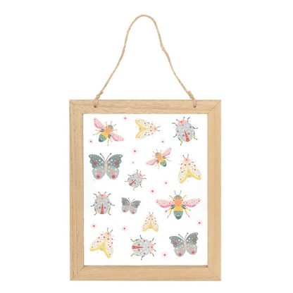 Floral Bug Print Glass Wall Hanging - Image 4