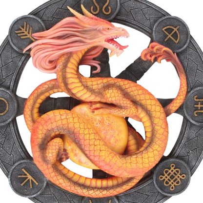 Litha Dragon Resin Wall Plaque by Anne Stokes - Image 2