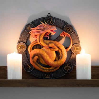 Litha Dragon Resin Wall Plaque by Anne Stokes - Image 4