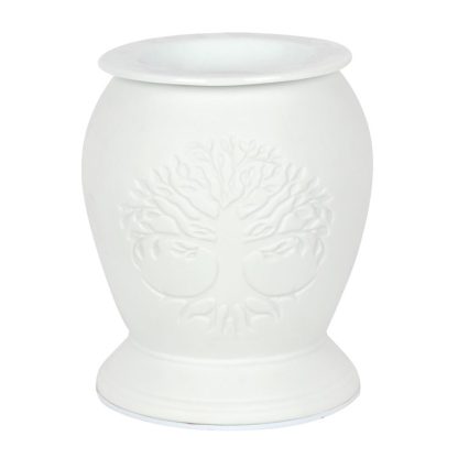 Tree of Life White Ceramic Electric Oil Burner and Wax Warmer - Image 2