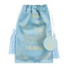 The Moon Vintage Tarot Velvet Drawstring Bag - Image 2