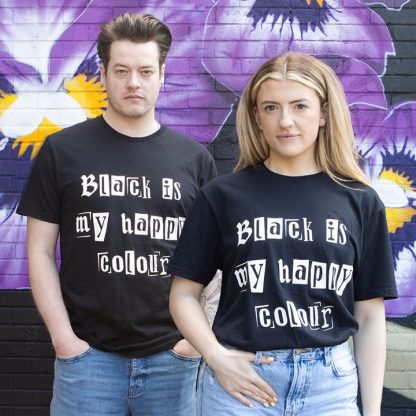 Black is My Happy Colour Unisex T-shirt Size M - Image 2
