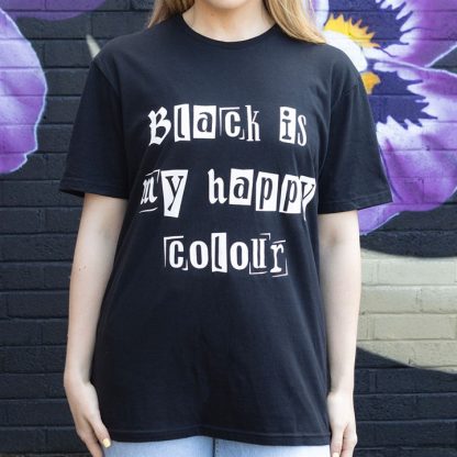 Black is My Happy Colour Unisex T-shirt Size M - Image 3