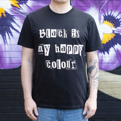 Black is My Happy Colour Unisex T-shirt Size XXL - Image 4