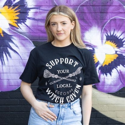 Support Your Local Witch Coven Unisex T-shirt Size L - Image 2