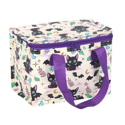 Cute and Creepy Cat Print Lunch Bag - Image 2