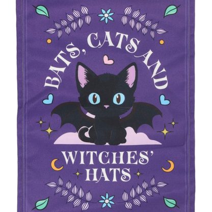 Bats, Cats and Witches Hats Fabric Wall Hanging - Image 3
