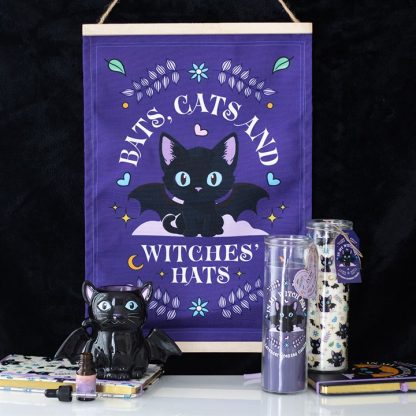 Bats, Cats and Witches Hats Fabric Wall Hanging - Image 5
