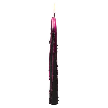 Set of 4 Pink Vampire Tears Taper Candles - Image 4