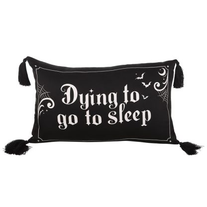 Dying to Go to Sleep Satin Cushion - Image 2