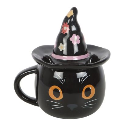 Groovy Witch Cat Lidded Mug - Image 2