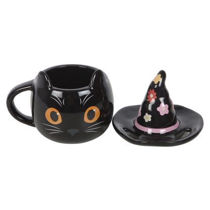 Groovy Witch Cat Lidded Mug - Image 3