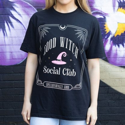 Pink Good Witch Social Club Unisex T-shirt Size M - Image 3