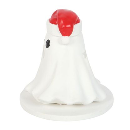 Ghost with Santa Hat Tealight and Incense Cone Holder - Image 4