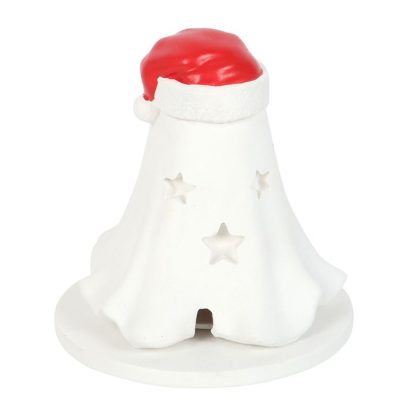 Ghost with Santa Hat Tealight and Incense Cone Holder - Image 5