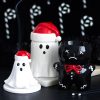 Ghost with Santa Hat Tealight and Incense Cone Holder - Image 6