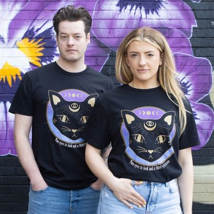 Mystic Mog Black Cat Unisex T-shirt Size XXL - Image 2