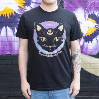 Mystic Mog Black Cat Unisex T-shirt Size XXL - Image 4