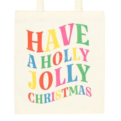 Holly Jolly Christmas Polyester Tote Bag - Image 3