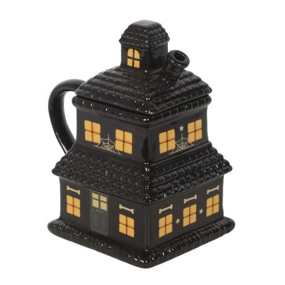Black Haunted House Mug - Image 4