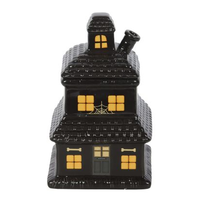 Black Haunted House Oil Burner and Wax Warmer - Image 2
