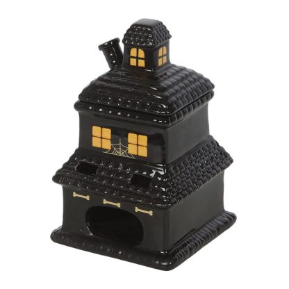 Black Haunted House Oil Burner and Wax Warmer - Image 5