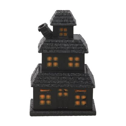 Black Haunted House Incense Cone Holder - Image 2