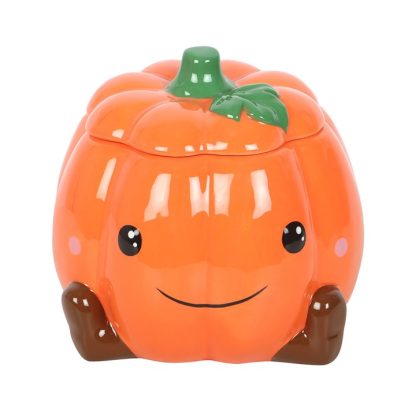Cute Smiling Pumpkin Oil Burner and Wax Warmer - Image 2