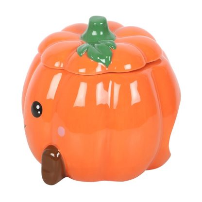 Cute Smiling Pumpkin Oil Burner and Wax Warmer - Image 4