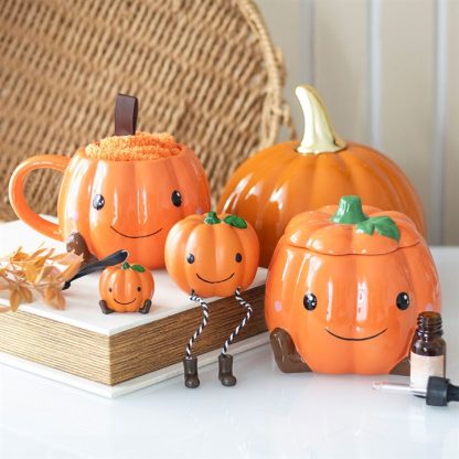 Cute Smiling Pumpkin Shelf Sitter Ornament - Image 5