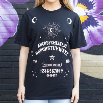 Black Talking Board Unisex T-shirt Size L - Image 3