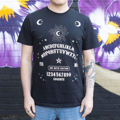 Black Talking Board Unisex T-shirt Size L - Image 4