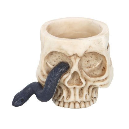 Skull Tealight Holder with Snake - Image 2