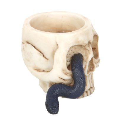 Skull Tealight Holder with Snake - Image 3
