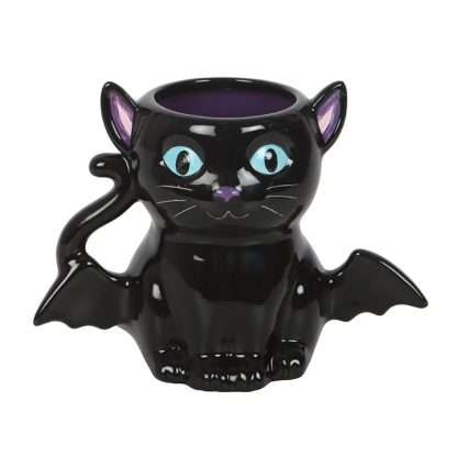 Cute and Creepy Bat Cat Mug - Image 2