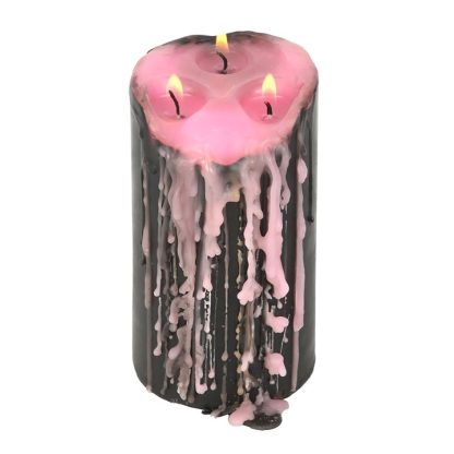 Large Pink Vampire Tears Pillar Candle - Image 3