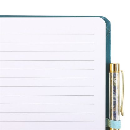 Hand of Hamsa A5 Notebook with Crystal Chip Pen - Image 4