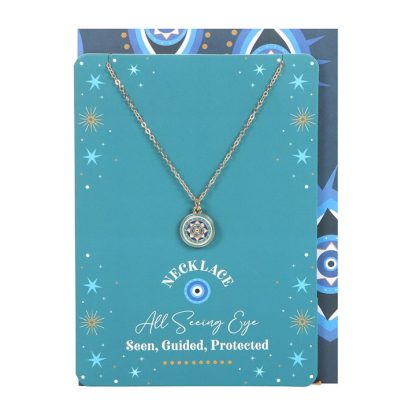 All Seeing Eye Necklace on Greeting Card - Image 2