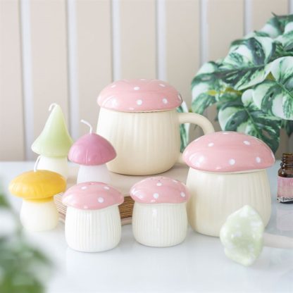 Set of 3 Pastel Mushroom Candles - Image 4