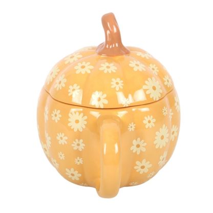 Groovy Floral Pumpkin Lidded Mug - Image 4