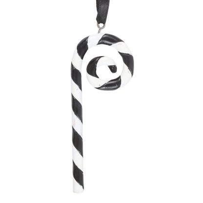 Black and White Candy Cane Hanging Ornament - Image 3