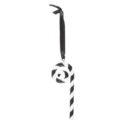 Black and White Candy Cane Hanging Ornament - Image 4