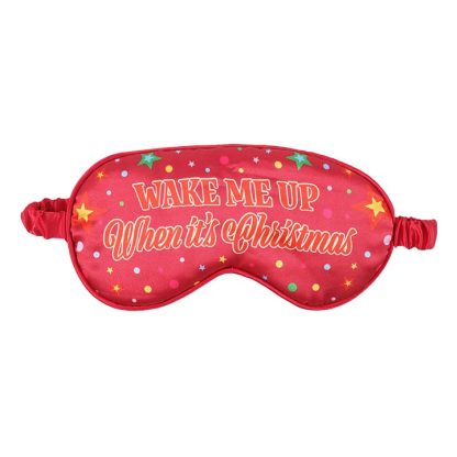Wake Me Up When It’s Christmas Satin Sleep Mask - Image 2