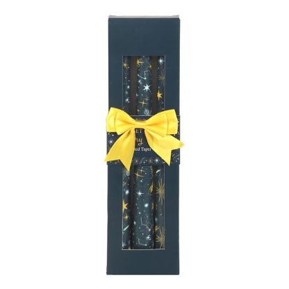 Set of 3 Starry Night Taper Candles - Image 2