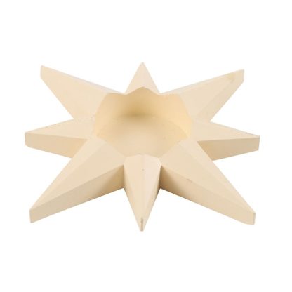 Cream Star Tealight Candle Holder - Image 3