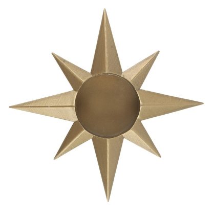 Gold Star Tealight Candle Holder - Image 2